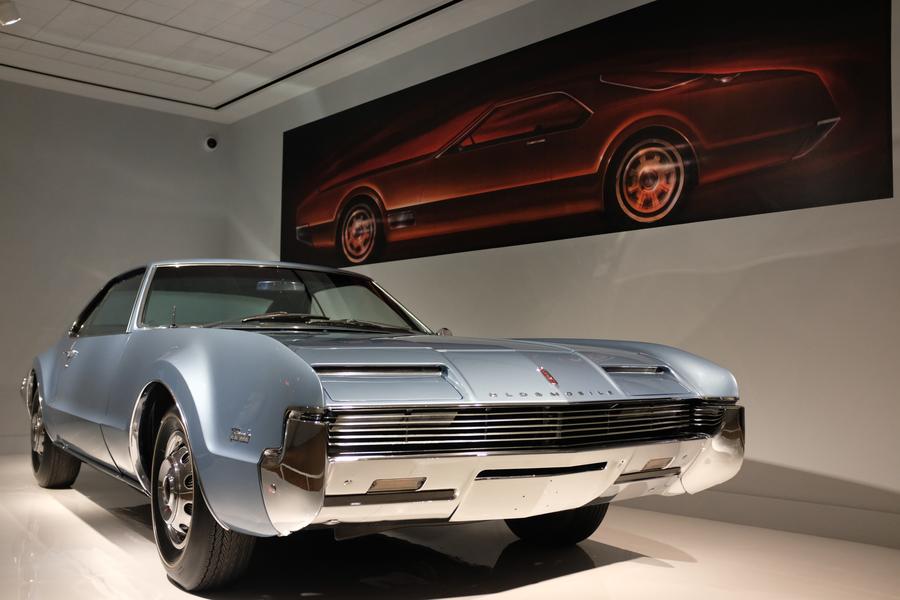 A mint condition 1966 GM Oldsmobile Toronado is one of 12 cars currently on display at the Detroit Institute of Arts as part of their "Detroit Style" auto design exhibition.Ryan Patrick Hooper