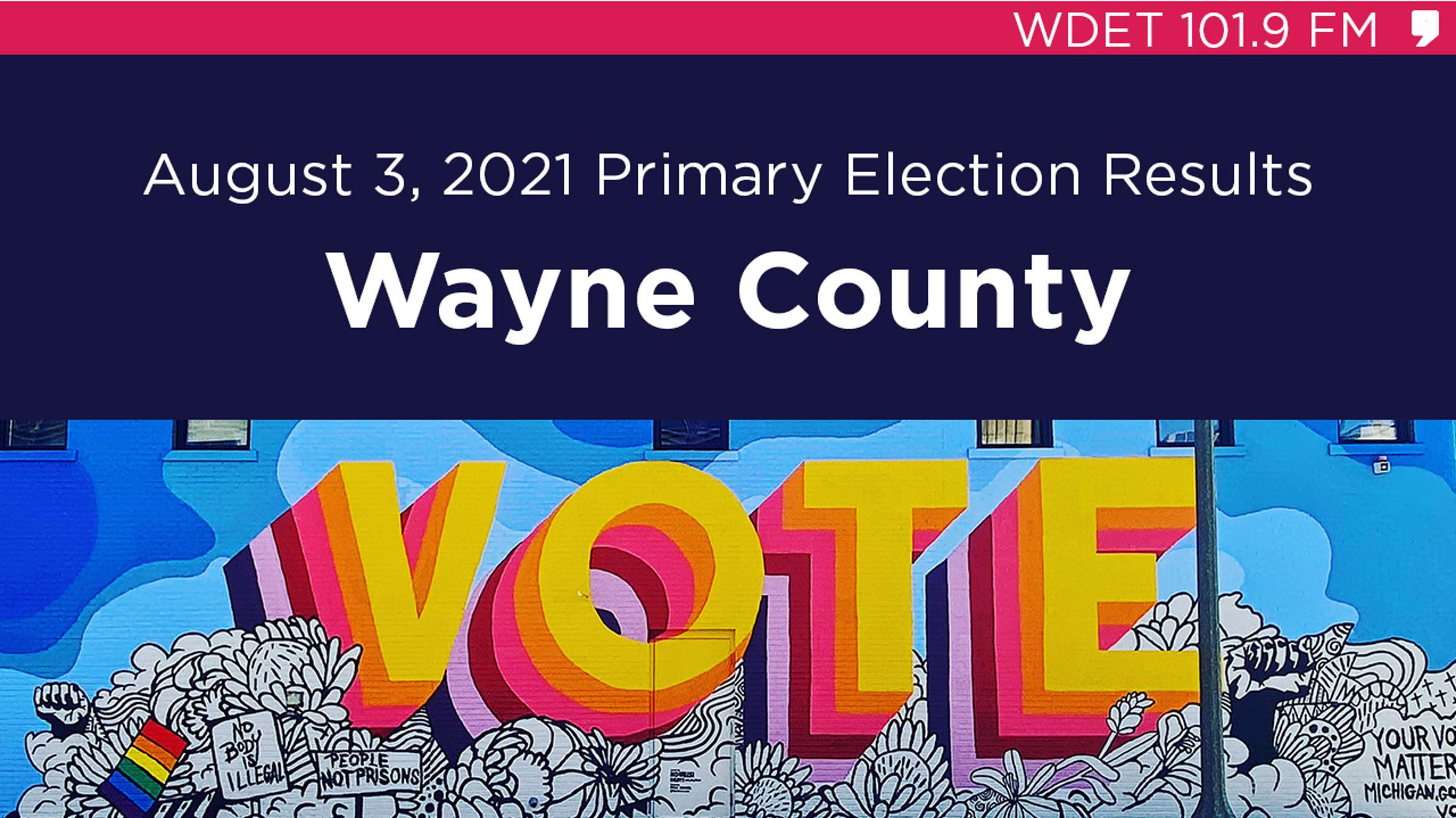 Wayne County August 3 Primary Election Results WDET