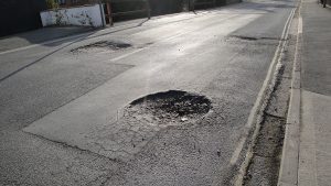 a pothole