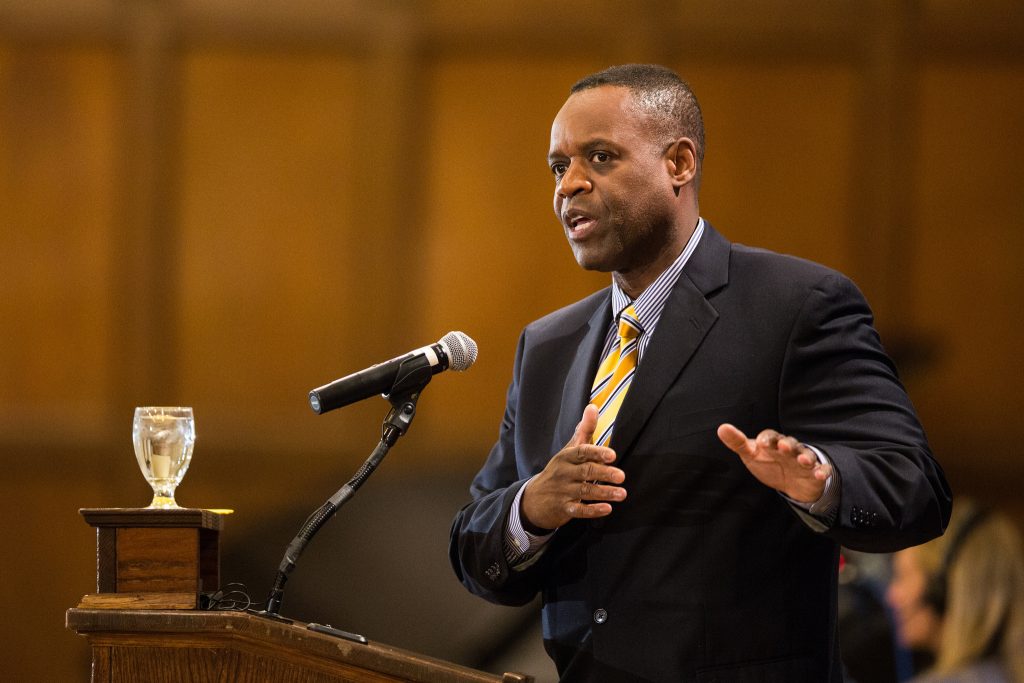 Kevyn Orr giving speech