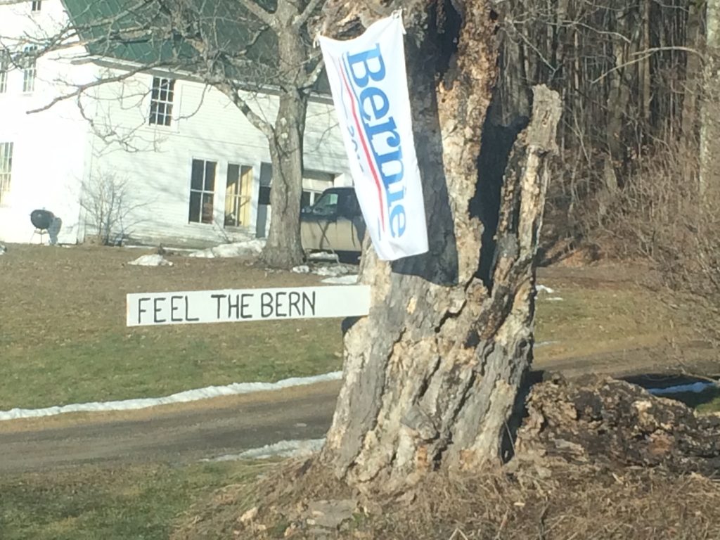 Bernie Sanders Sign in Vermont