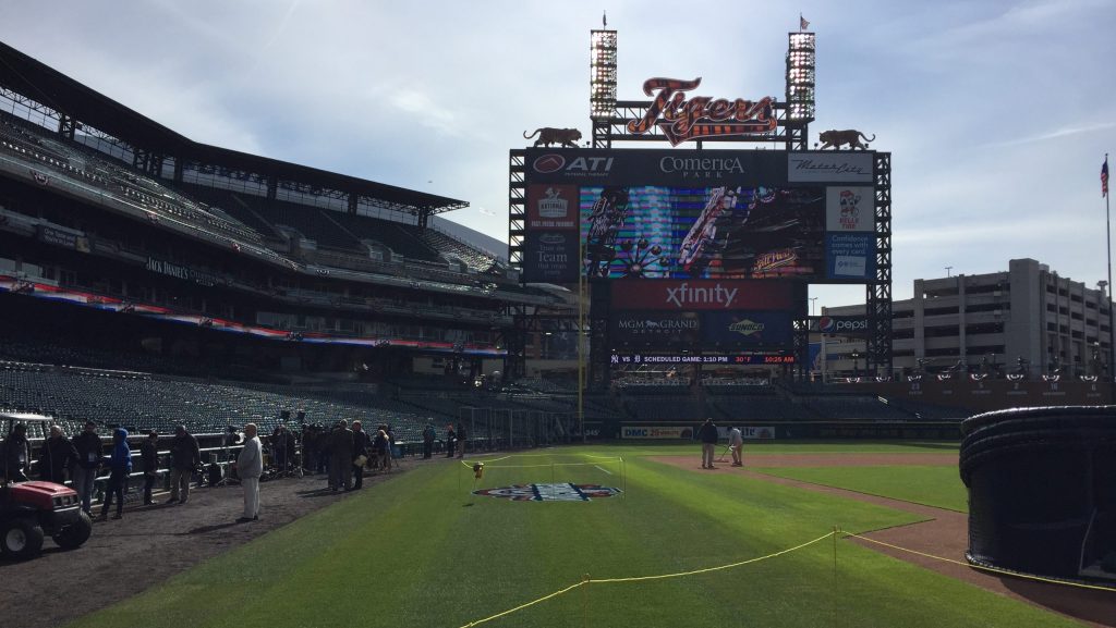 Opening Day at Comerica Park