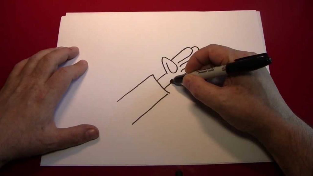 Cartoonist Drawing hand art sharpie picture paper