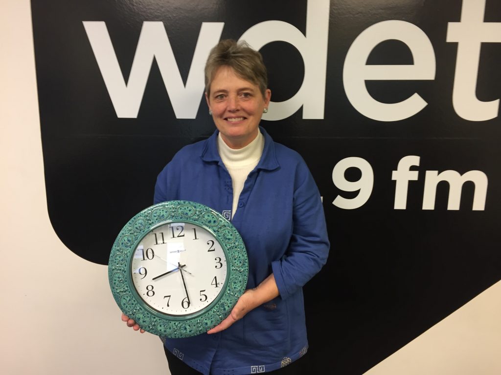 Jan Bostwick with Clock Frame