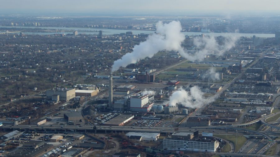 An aerial view of the former Detroit incinerator, which closed in 2019 and was demolished in 2023.