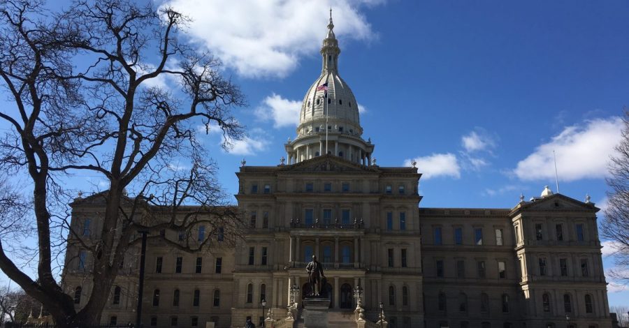Michigan State Capitol building on a sunny day