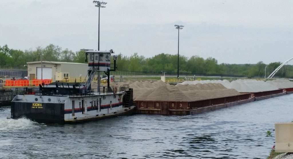 Lake Michigan Barge In Canal - June 2017 - glt