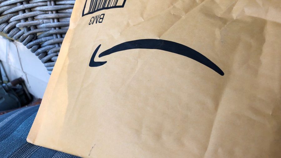 Photo of an Amazon package.