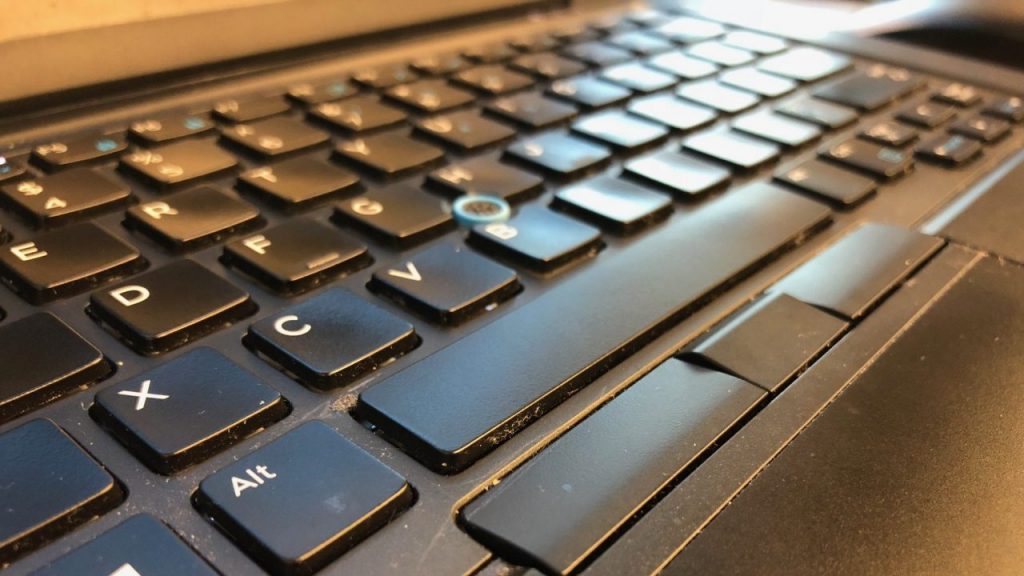 close up of a computer keyboard