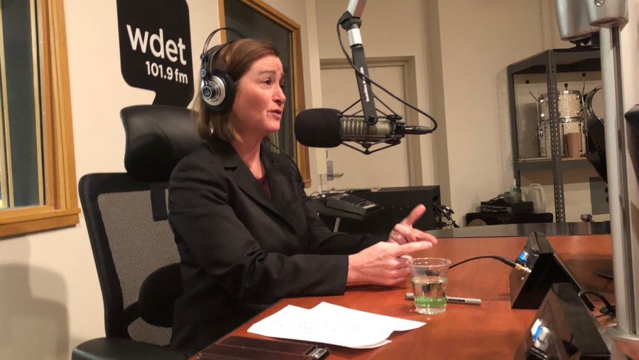 Former U.S. Attorney General for the Eastern District of Michigan Barbara McQuade at WDET Studios.