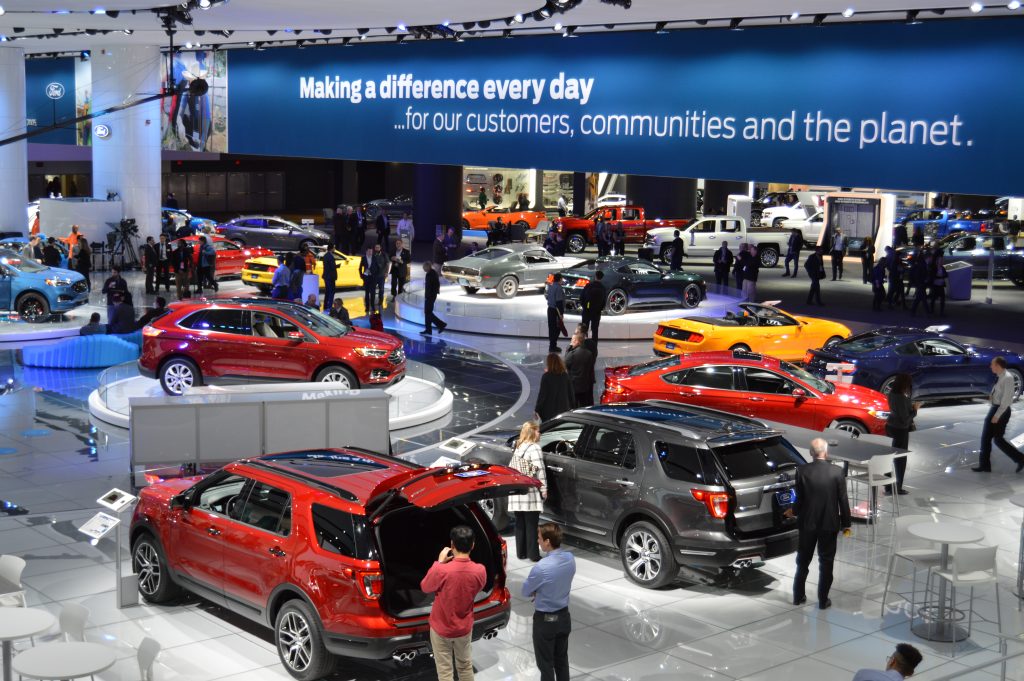 NAIAS 2018 auto show floor Ford display 2 1/16/2018