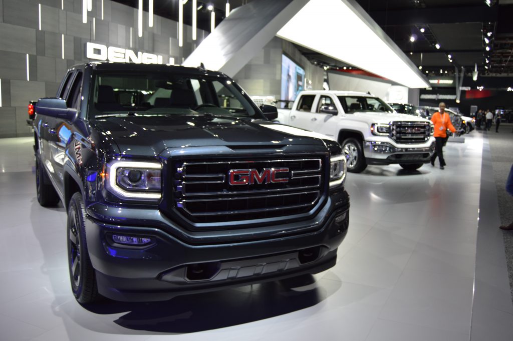 NAIAS 2018 auto show floor GM GMC trucks 1/16/2018