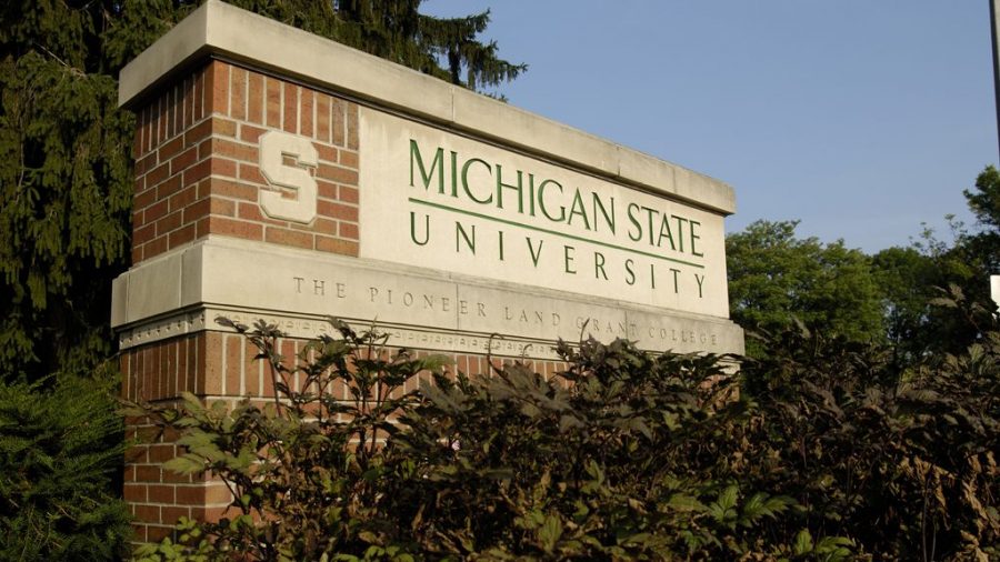 Photo of a Michigan State University sign