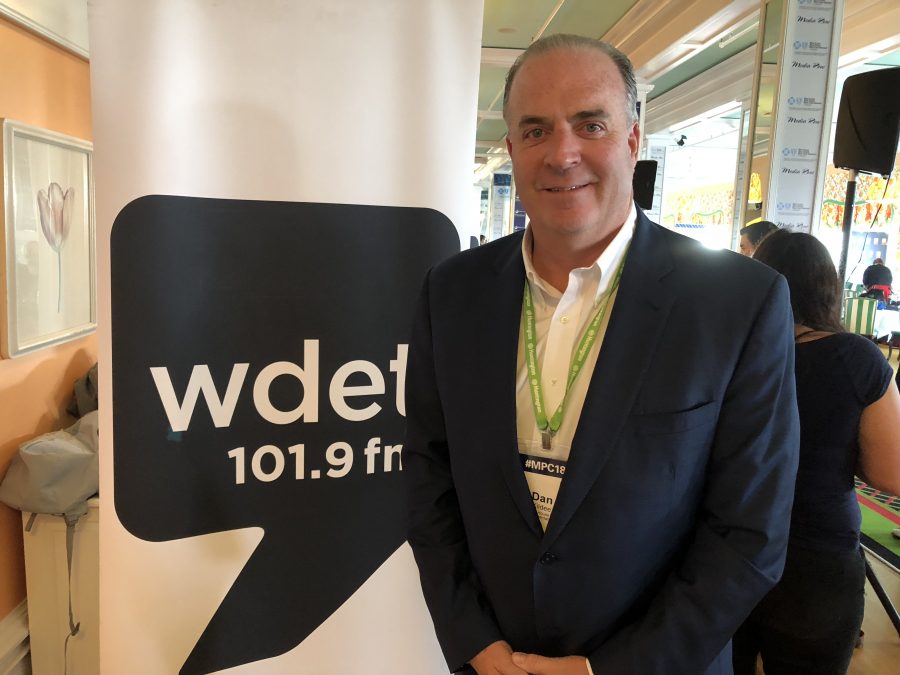 Rep. Dan Kildee (D-Flint Township) at a WDET event. Kildee announced Thursday, Nov. 16, 2023, that he would be retiring next year after the end of his sixth term.