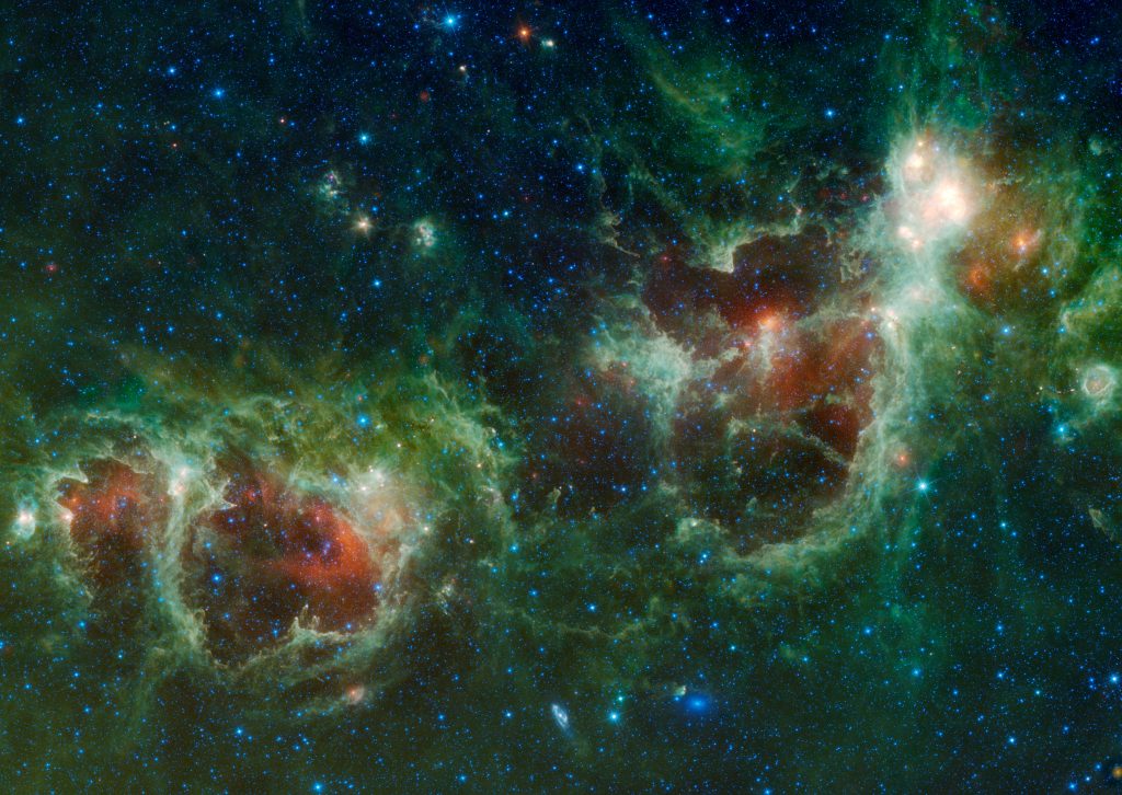 NASA Heart and Soul nebulae