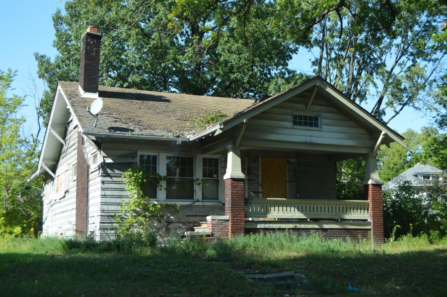 Photo of an abandoned home in Detroit.