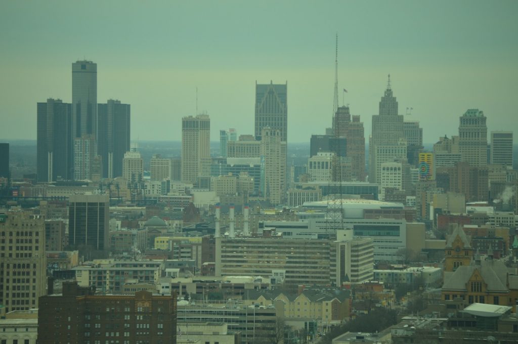 Downtown Detroit Skyline 3/31/2020