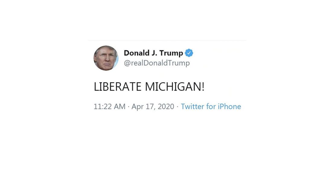 Trump Liberate Tweet April 14