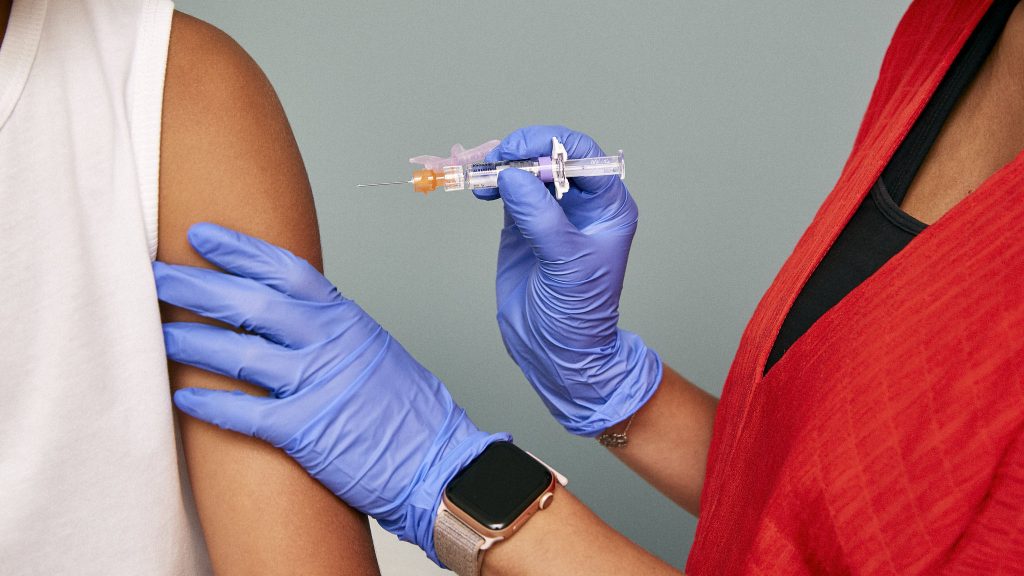 patient receiving vaccine