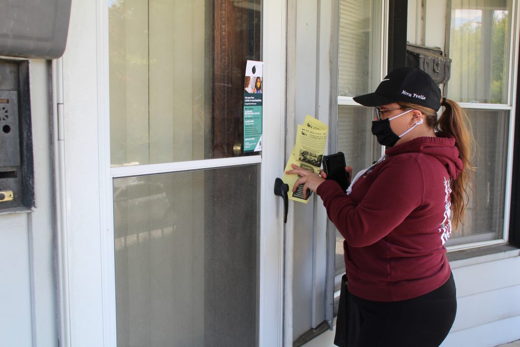 Nora Rodriguez canvassing