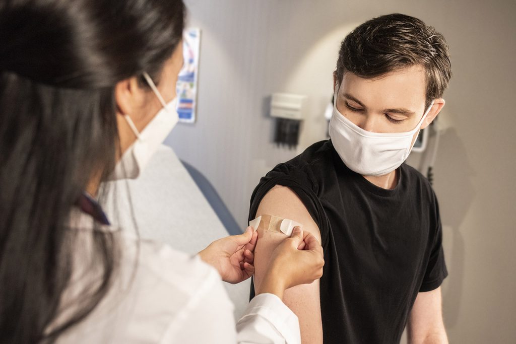 Youth vaccination stock image