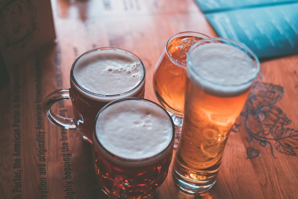 Hard Cider on Table