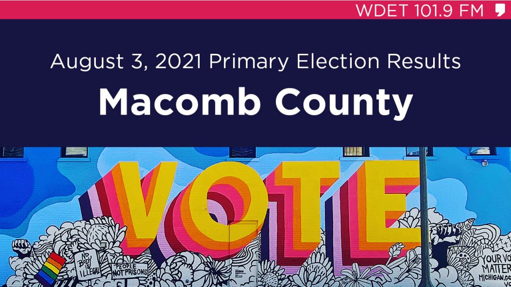 County August 3 Primary Election Results WDET 101.9 FM