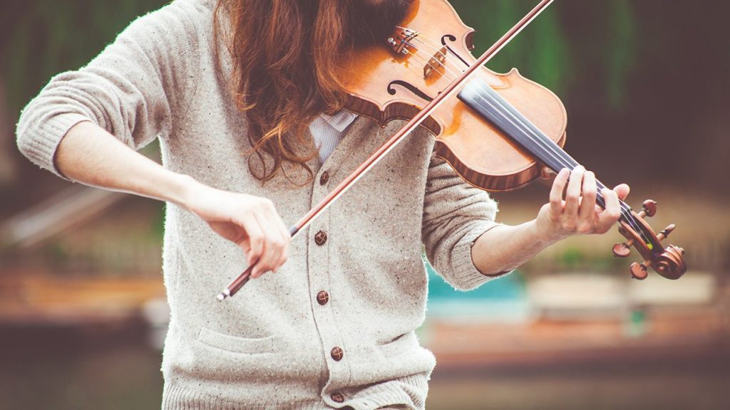 Musician playing violin