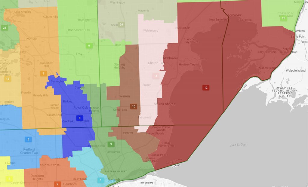 Michigan senate map final 2022 MICRC