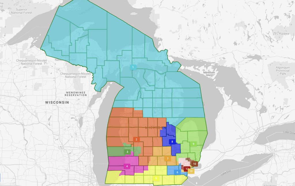 Michigan congressional map final 2022