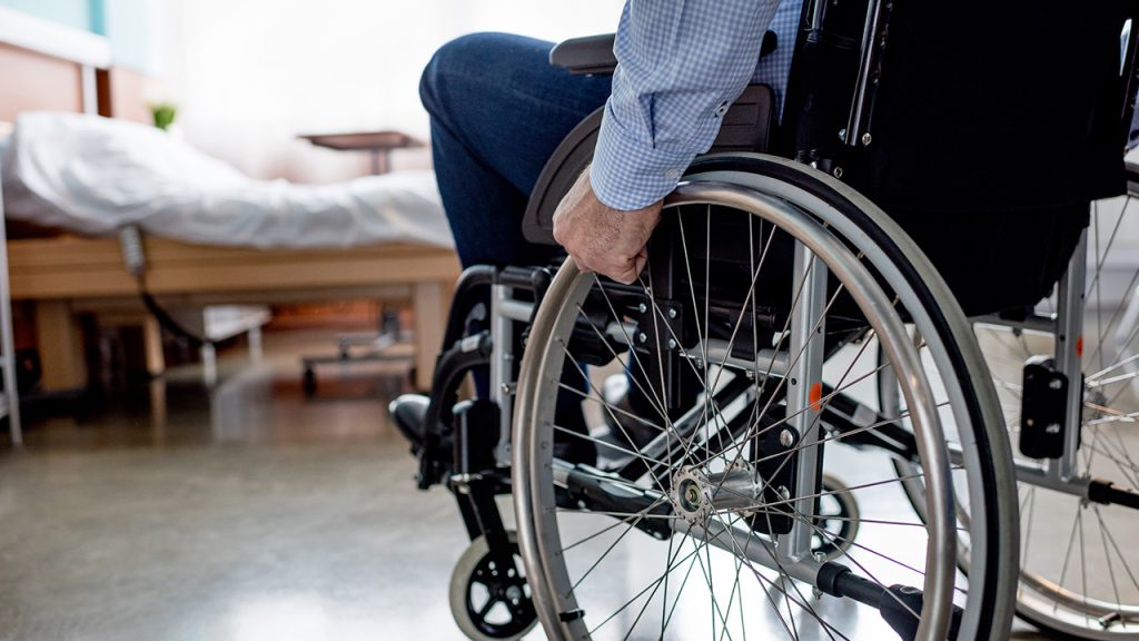 Senior patient in wheelchair