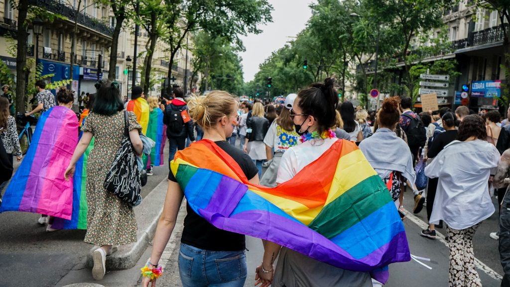 LGBTQ pride rally