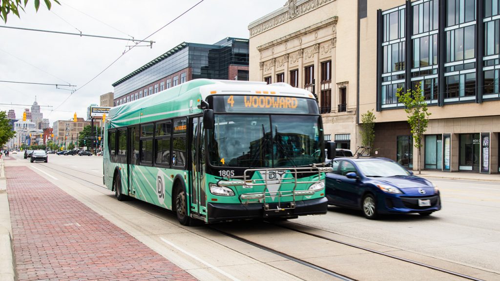 ddot bus on the road