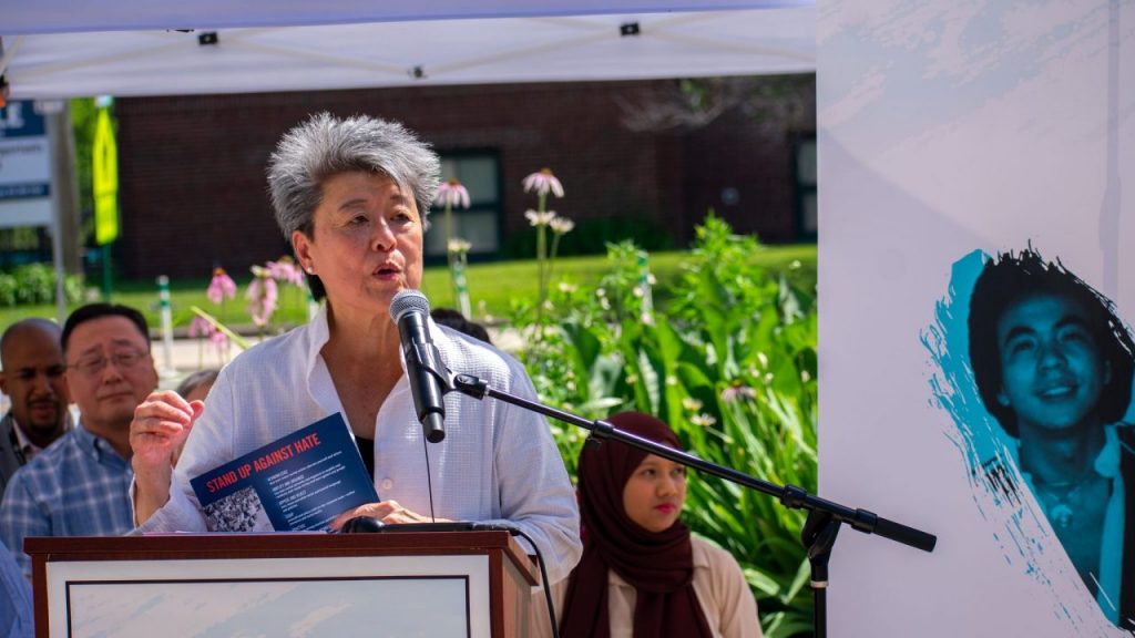 Vincent Chin Mural Ceremony Helen Zia