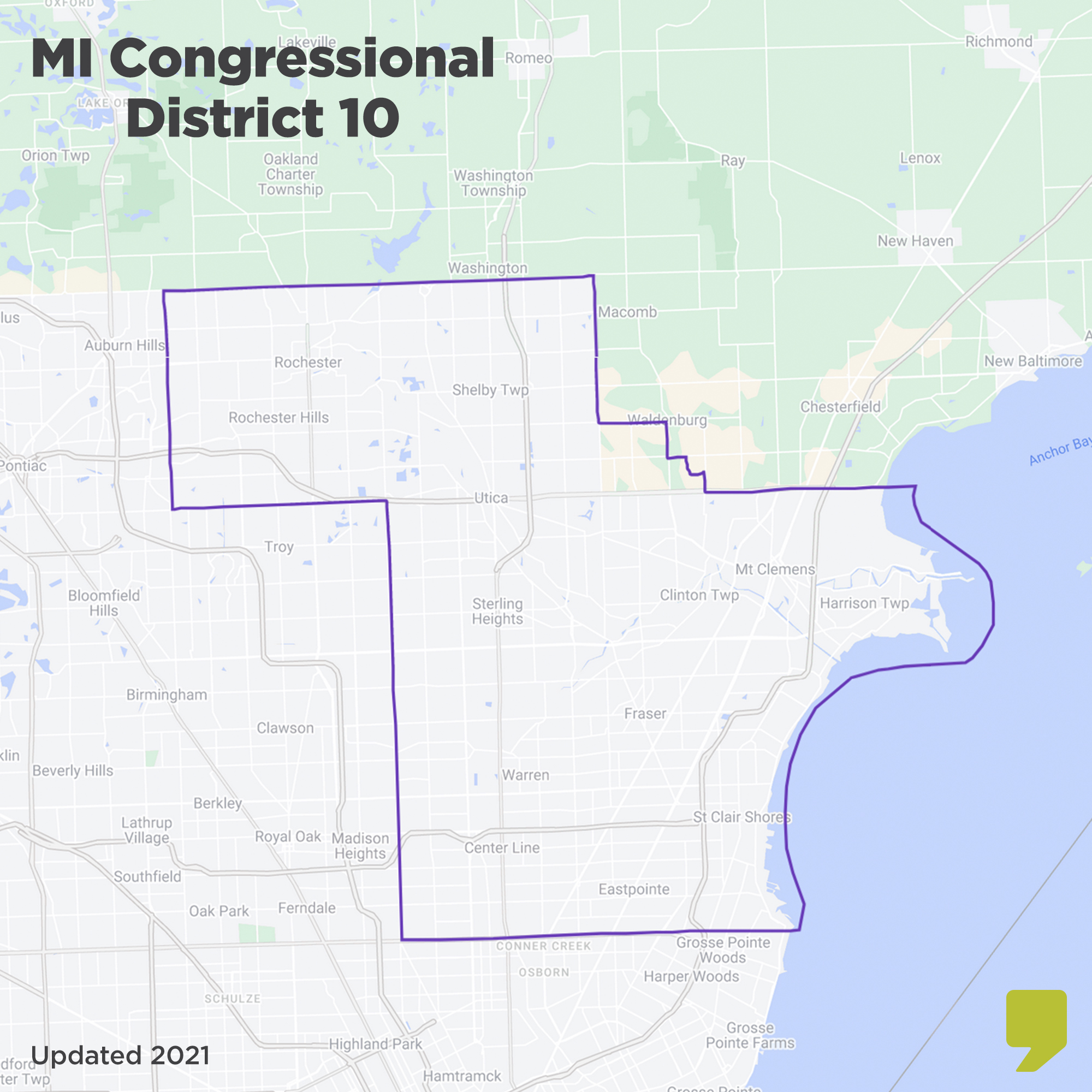 Michigan 10th Congressional District Map 
