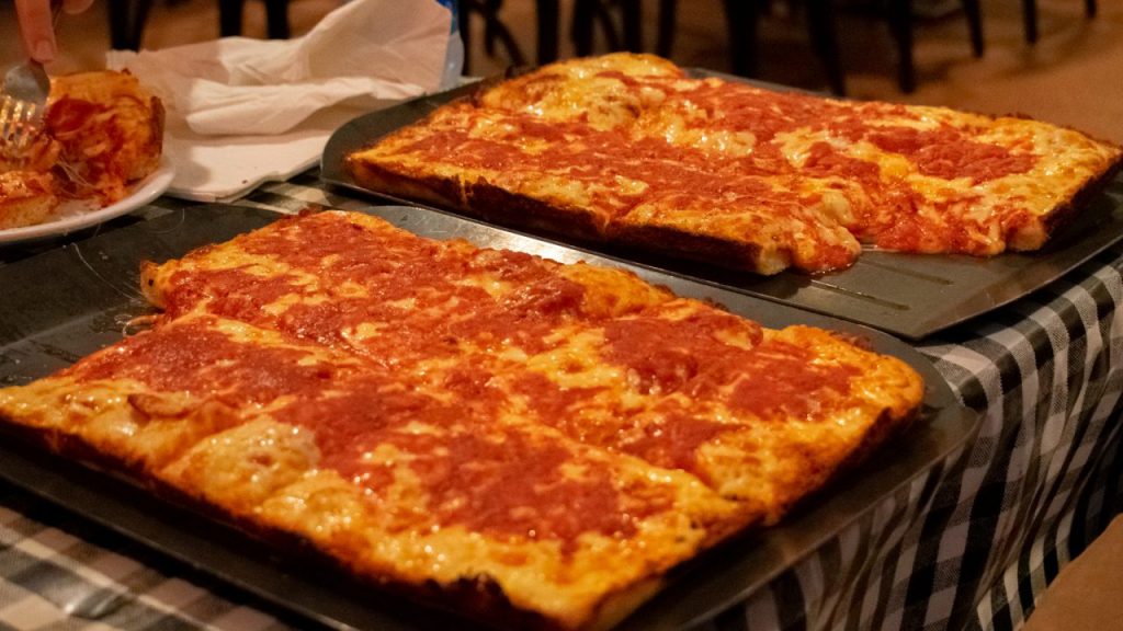 Detroit style pizza