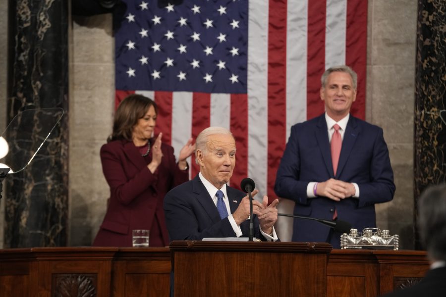 President Joe Biden delivers the State of the Union address to a joint session of Congress at the Capitol, Tuesday, March 1, 2023, in Washington.