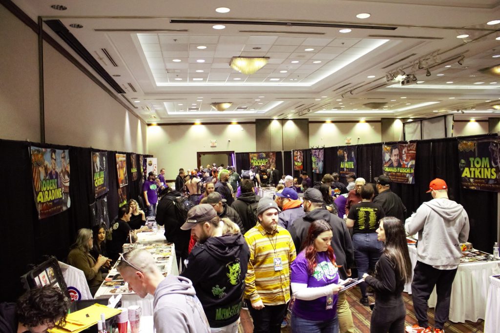 crowd of people at a convention
