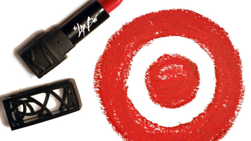 The Lip Bar lipstick next to a Target logo.