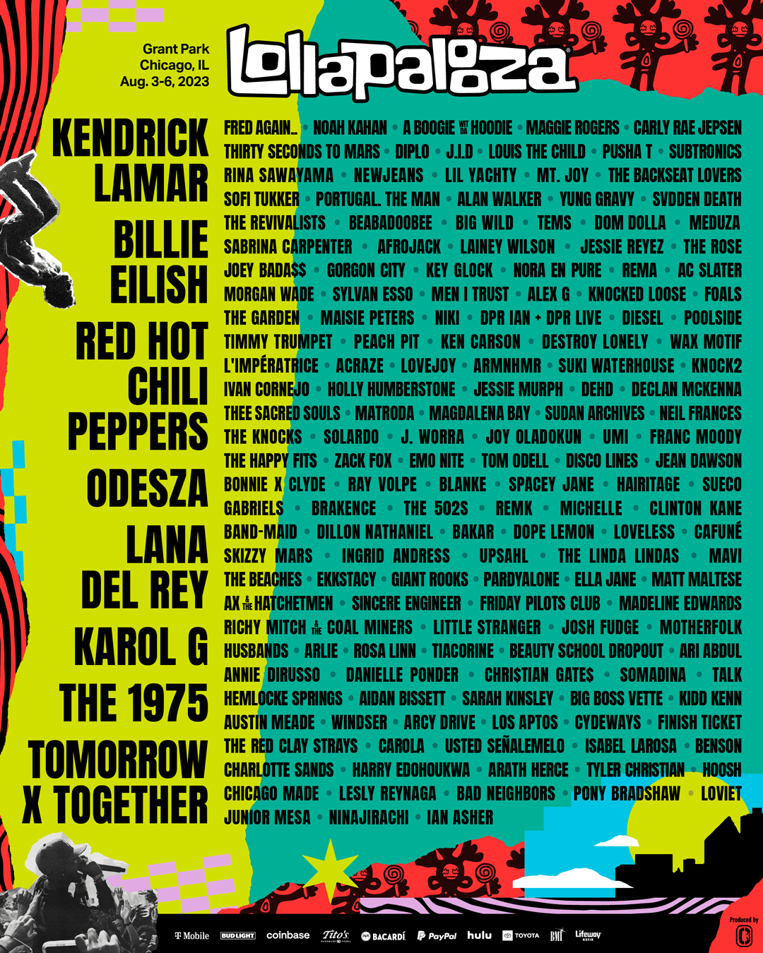 Image of Lollapalooza 2023 lineup
