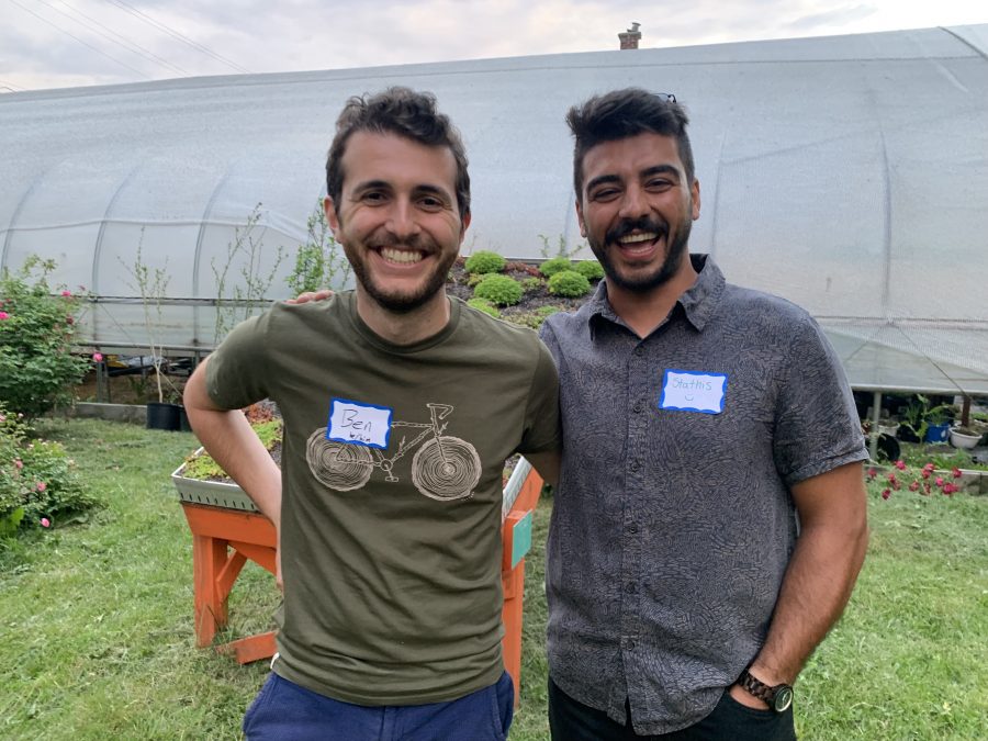 Ben Ratner (left) and Stathis Pauls originally started the civic engagement dinners in 2019.