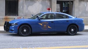 A photo of a Michigan State Police vehicle.