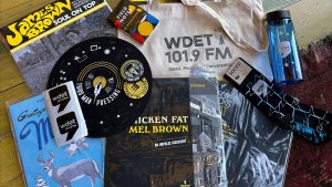 Photo of WDET and Third Man Records prizes for Record Store Day 2023.