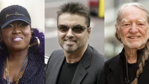 This combination of photos shows Missy Elliott, George Michael and Willie Nelson, who are among this year's 2023 inductees into the Rock & Roll Hall of Fame.