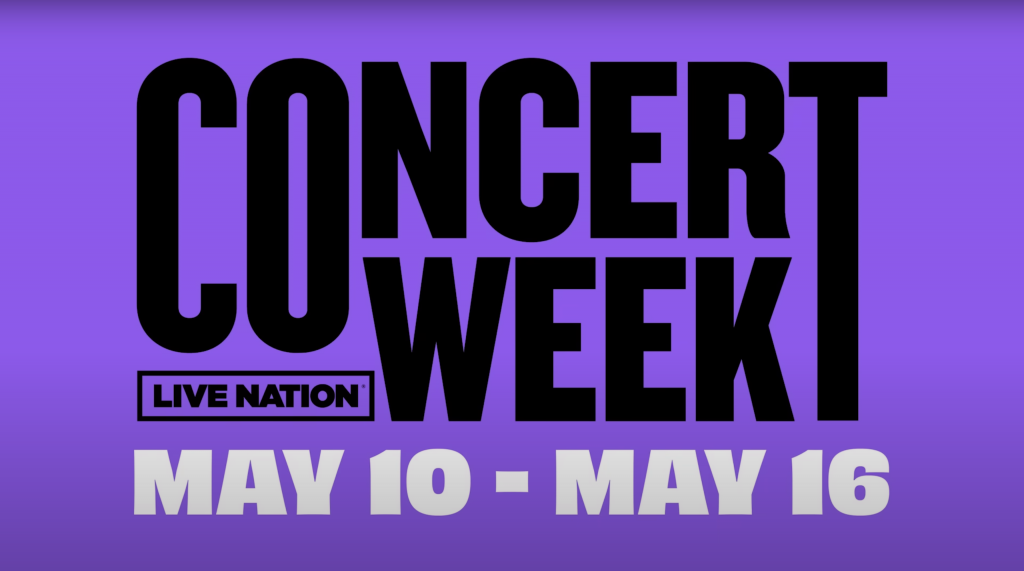 Live Nation is offering $25 tickets during Concert Week May 10-16, 2023.