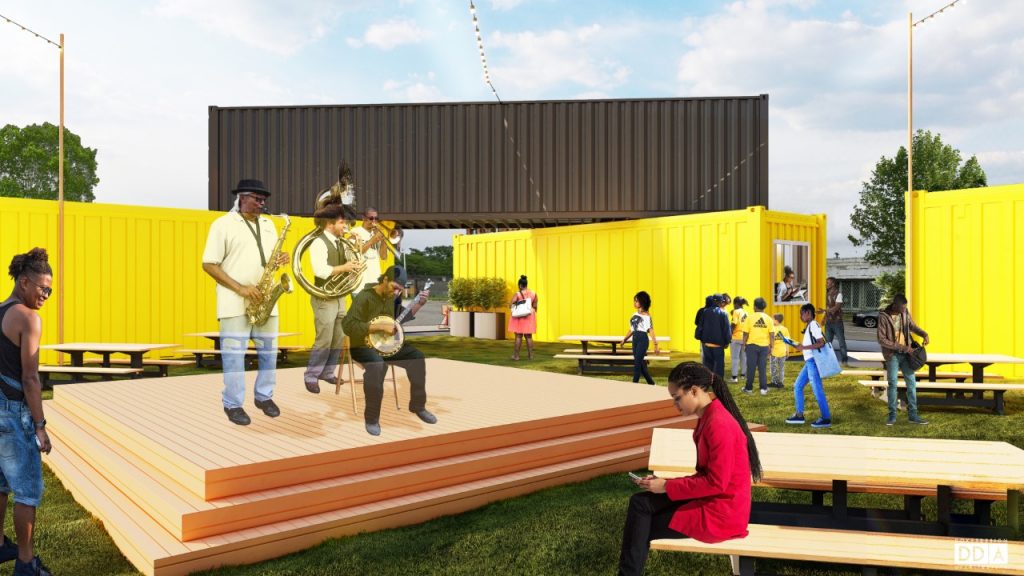 Shipping Container Pop Up Rendering