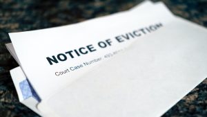 Stock photo of an eviction letter.