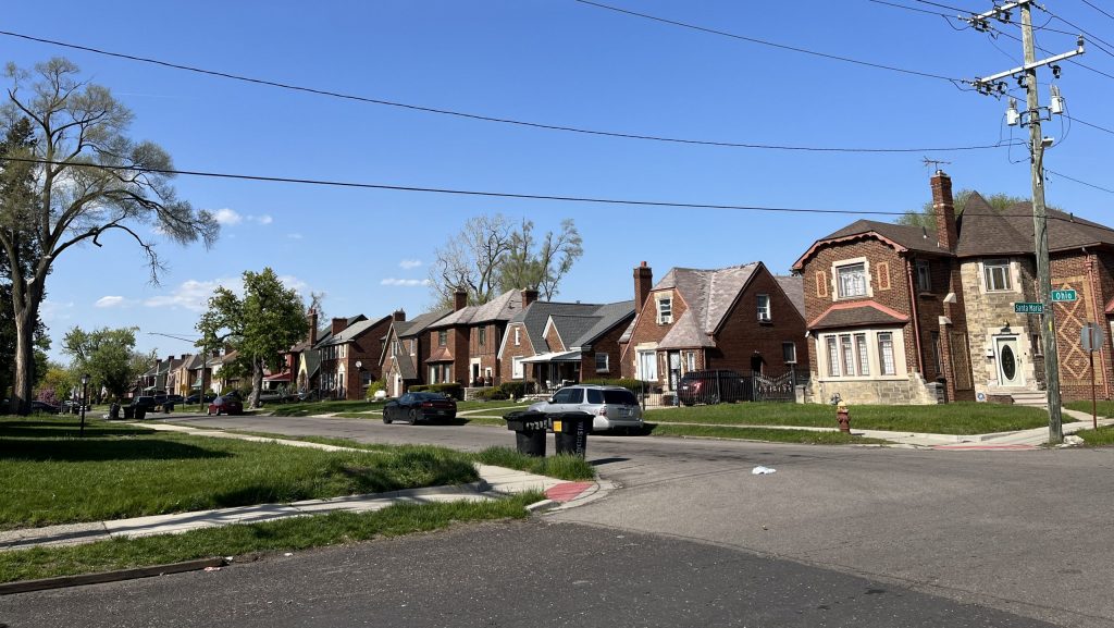 Brick houses in the Bagley neighborhood.