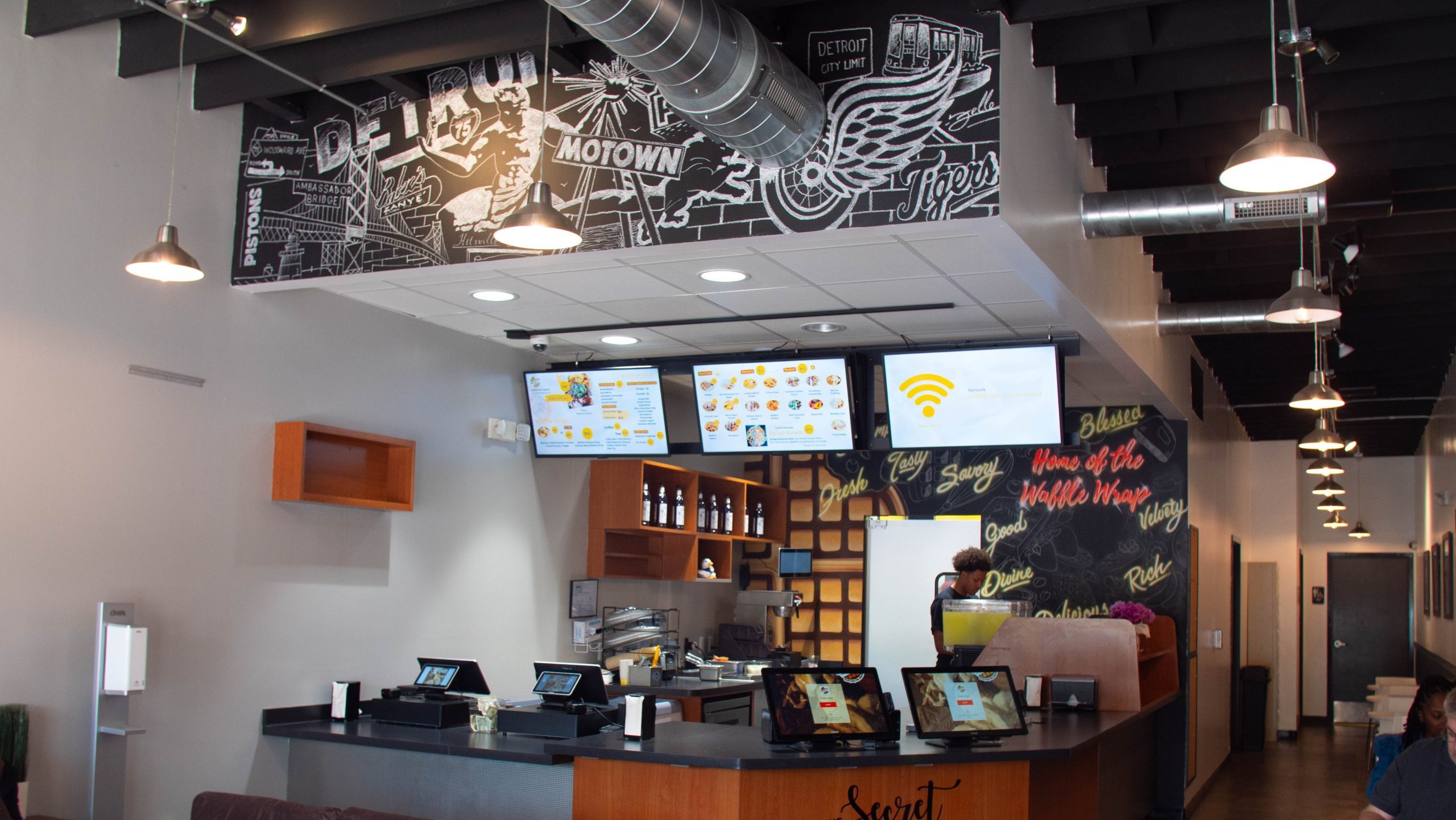 Interior of Waffle Cafe Detroit on June 7, 2023.