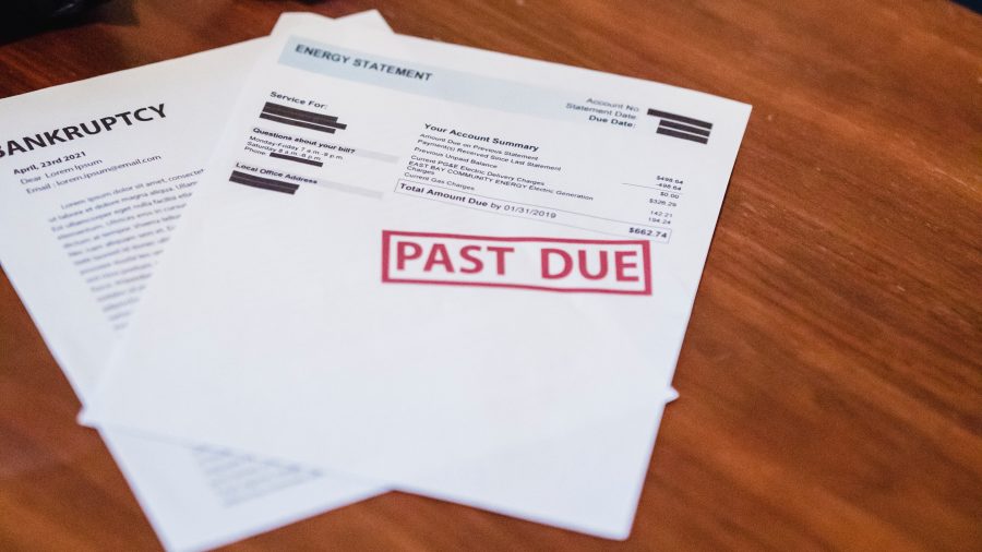 Stock photo of a past due bill.